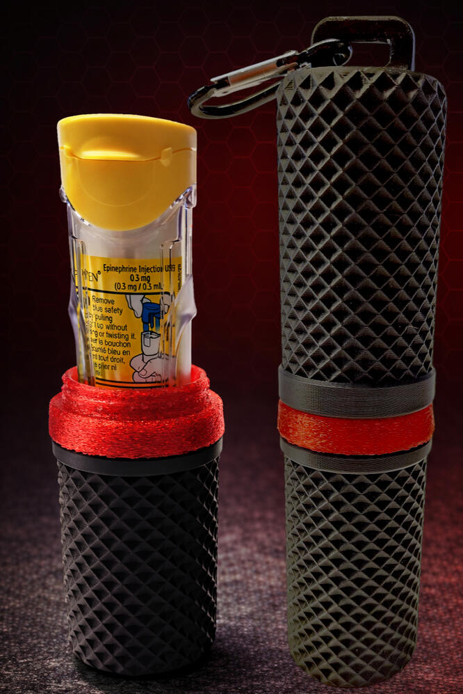 Étui de transport sécurisé pour EpiPen® et stylos injecteurs similaires.